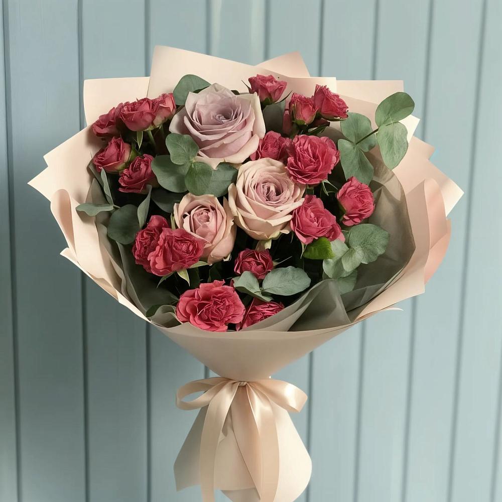 Букет цветов из: Гвоздики и Розы в Суражи