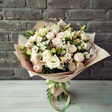Букет цветов из:  Альстромерии, Розы и Хризантемы в Суражи