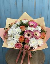 Букет цветов из:  Розы, Герберы и Хризантемы в Суражи