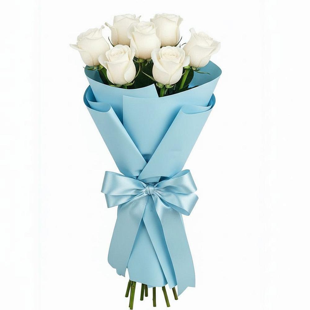 Букет 7 белых роз Проуд в Суражи