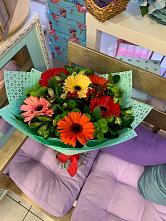 Букет цветов из:  Герберы, Хризантемы и Альстромерии #REPLACE_PRED# Суражи