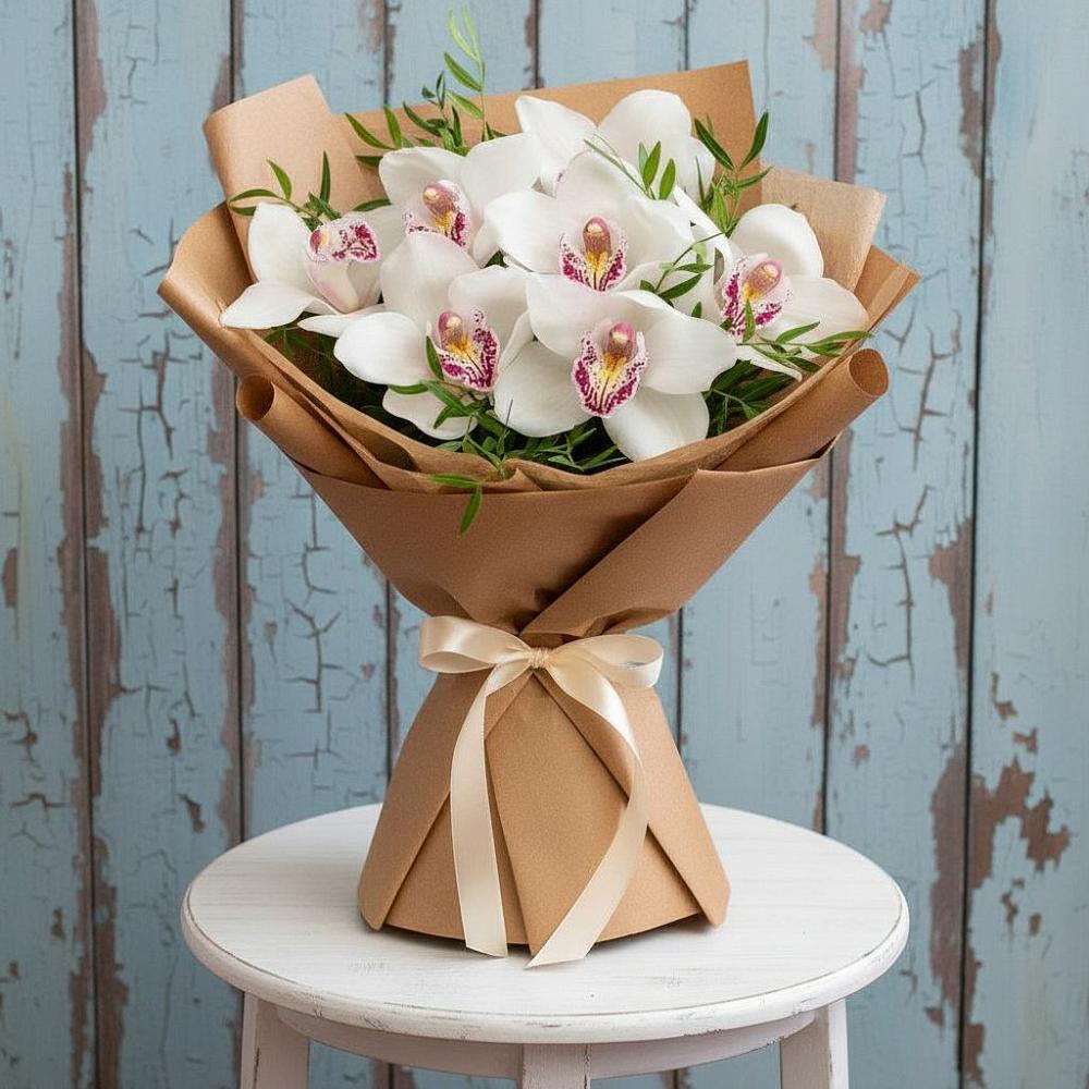 Букет цветов из: Орхидеи и Розы в Суражи