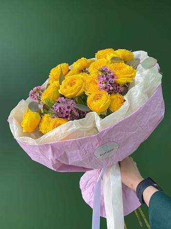 Букет Кустовые желтые розы в Суражи