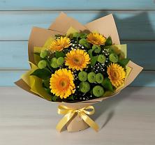 Букет цветов из:  Герберы и Хризантемы #REPLACE_PRED# Суражи