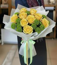 Букет цветов из:  Хризантемы и Розы в Суражи