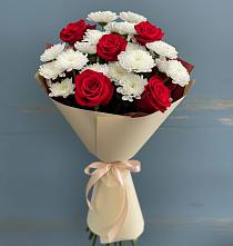 Букет цветов из:  Розы и Хризантемы в Суражи