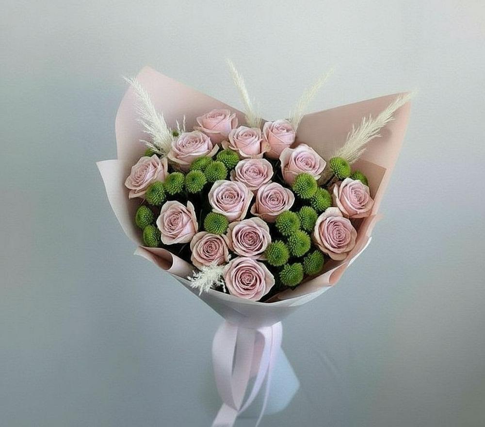 Букет цветов из: Розы и Хризантемы в Суражи