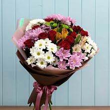 Букет цветов из:  Розы, Хризантемы и Альстромерии в Суражи