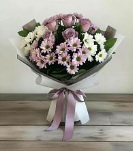 Букет цветов из:  Хризантемы и Розы в Суражи