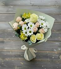 Букет цветов из:  Альстромерии, Розы и Хризантемы в Суражи
