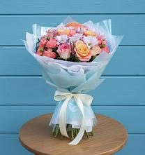 Букет цветов из:  Хризантемы и Розы в Суражи
