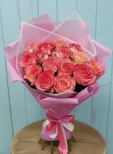 Букет 15 Розовых роз Равель в Суражи